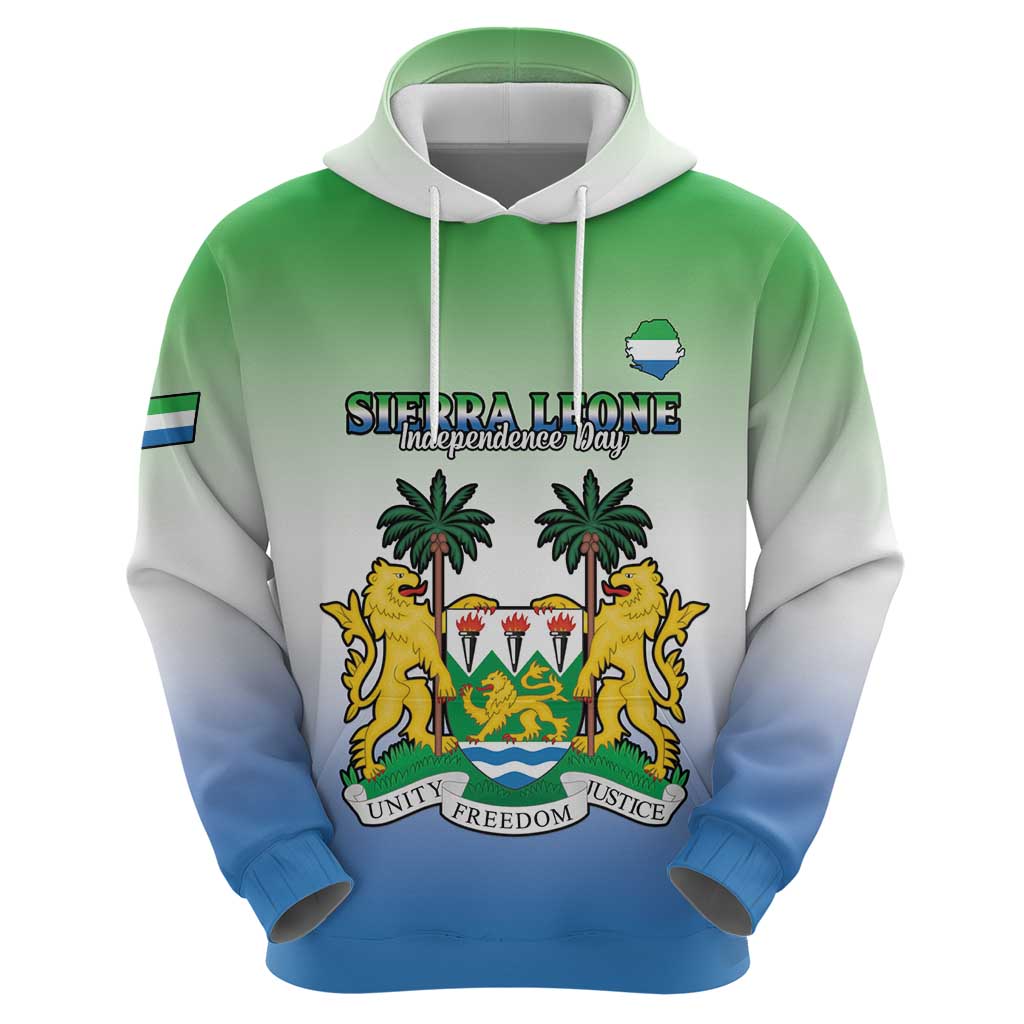 Personalised Sierra Leone Hoodie Happy Independence Day LT15