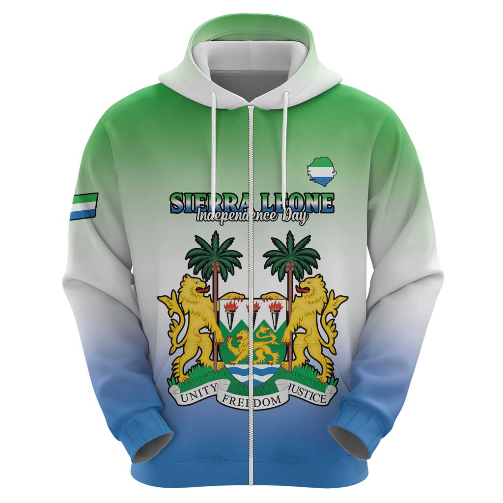 Personalised Sierra Leone Hoodie Happy Independence Day LT15
