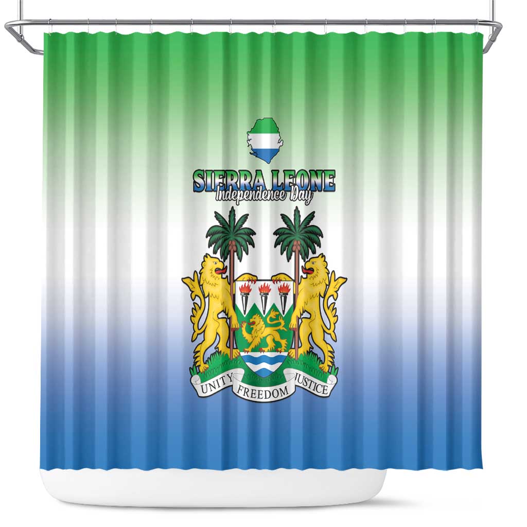Sierra Leone Shower Curtain Happy Independence Day LT15