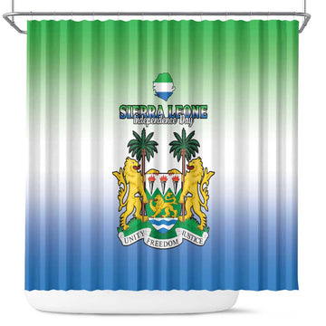Sierra Leone Shower Curtain Happy Independence Day LT15