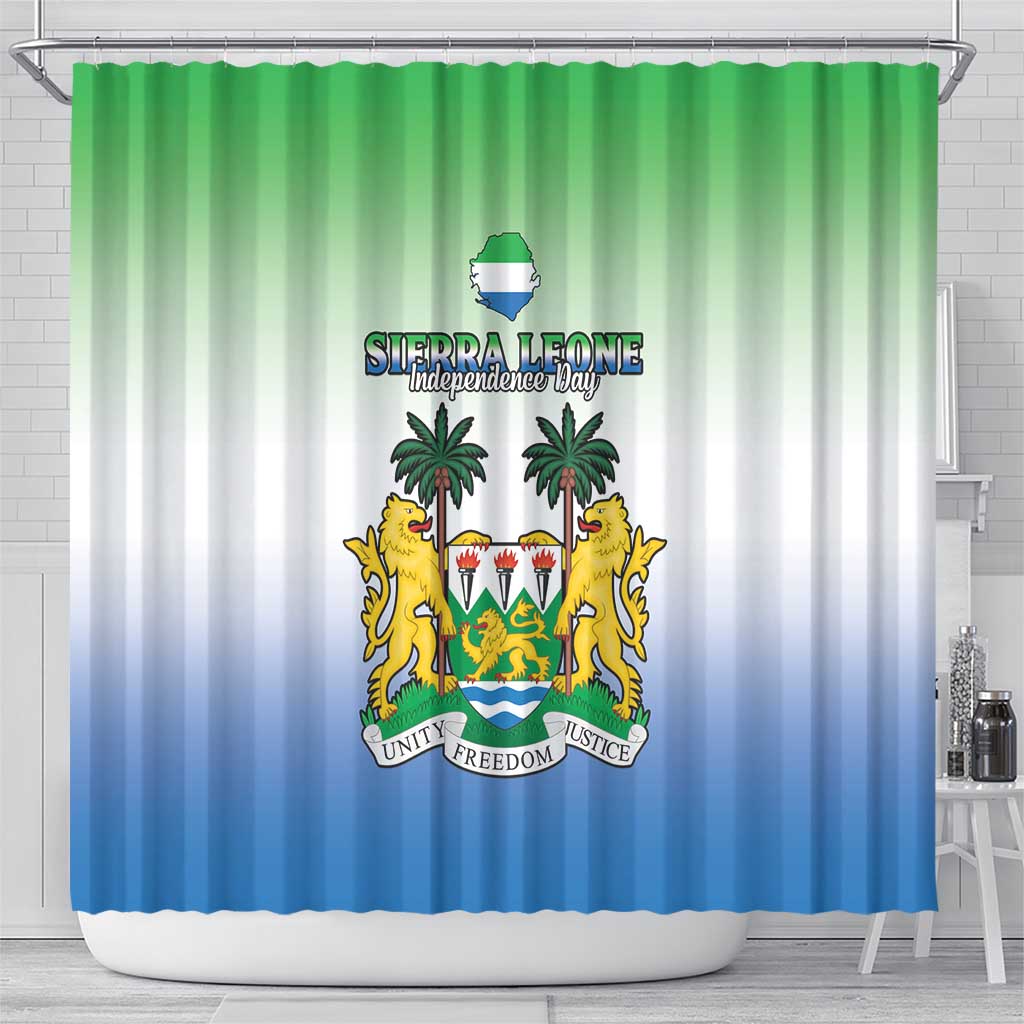 Sierra Leone Shower Curtain Happy Independence Day LT15