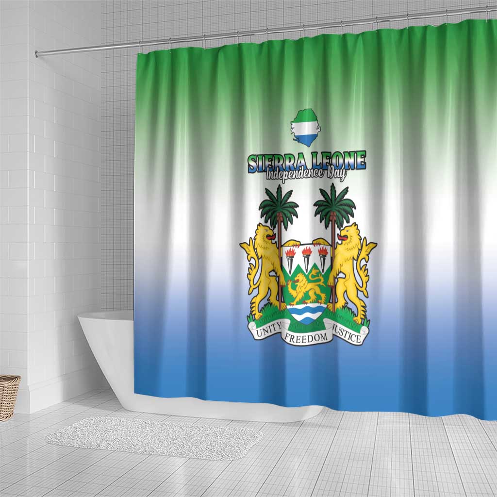Sierra Leone Shower Curtain Happy Independence Day LT15