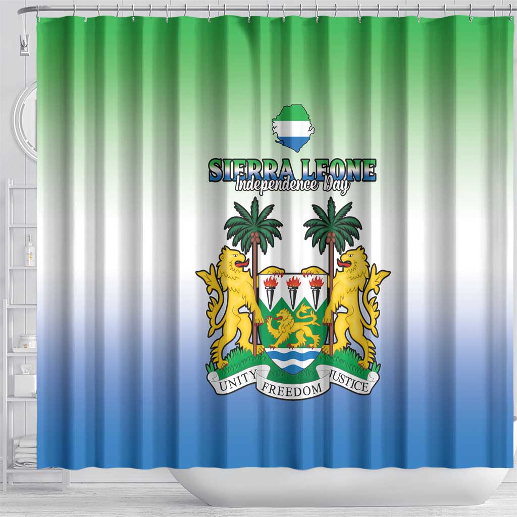 Sierra Leone Shower Curtain Happy Independence Day LT15