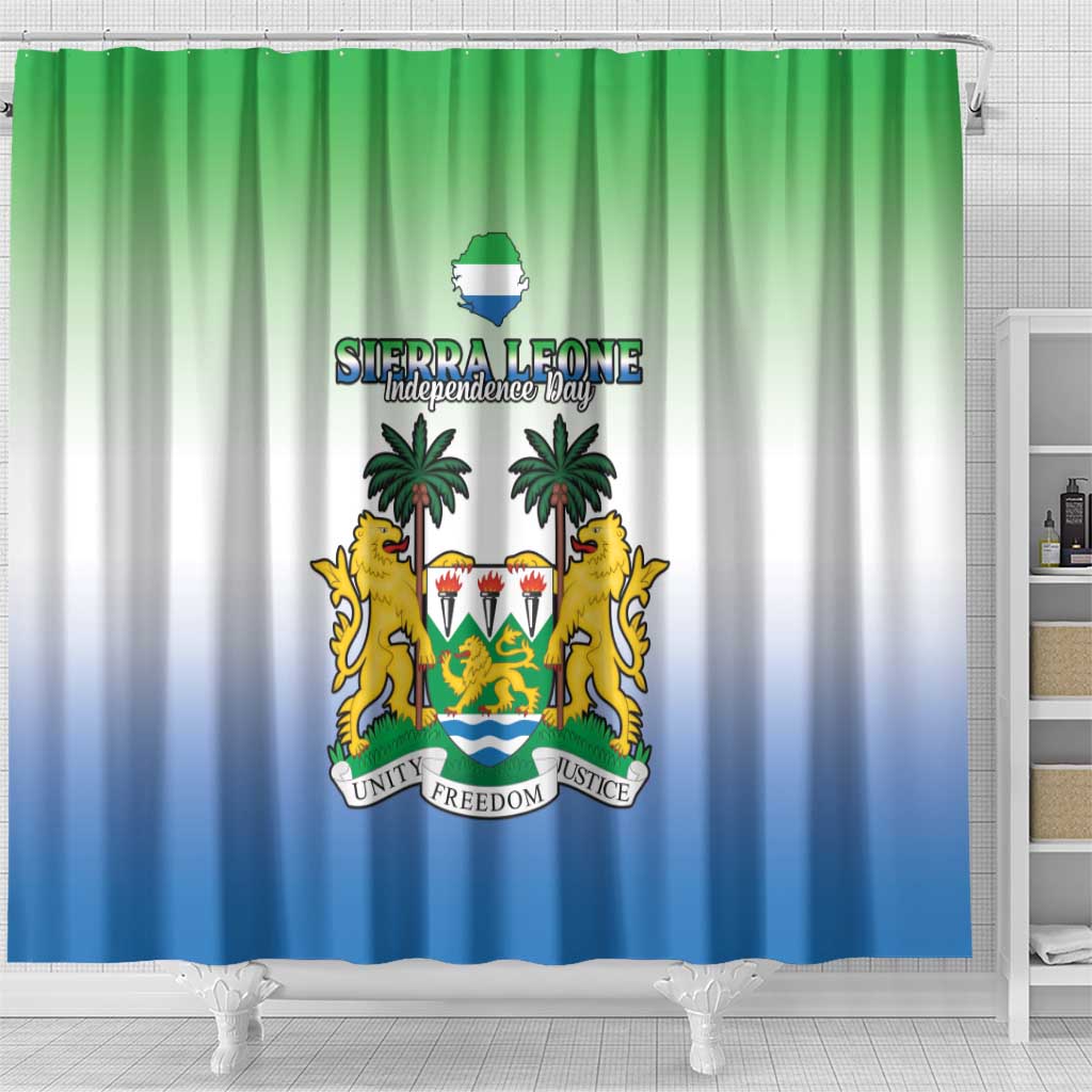 Sierra Leone Shower Curtain Happy Independence Day LT15