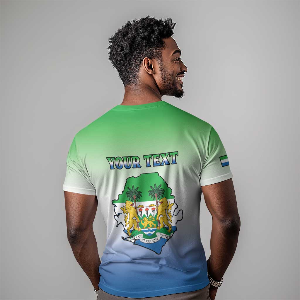 Personalised Sierra Leone Independence Day T shirt Coat Of Arms Flag Map LT15