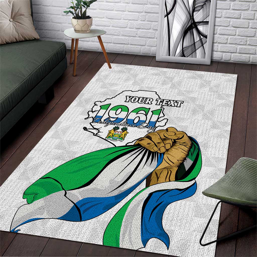 Personalised Happy Independence Sierra Leone Area Rug April 27th LT15