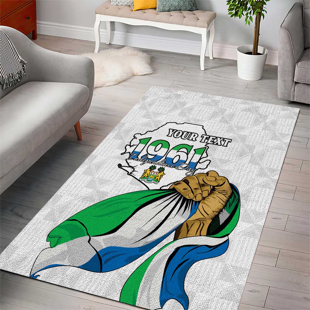 Personalised Happy Independence Sierra Leone Area Rug April 27th LT15