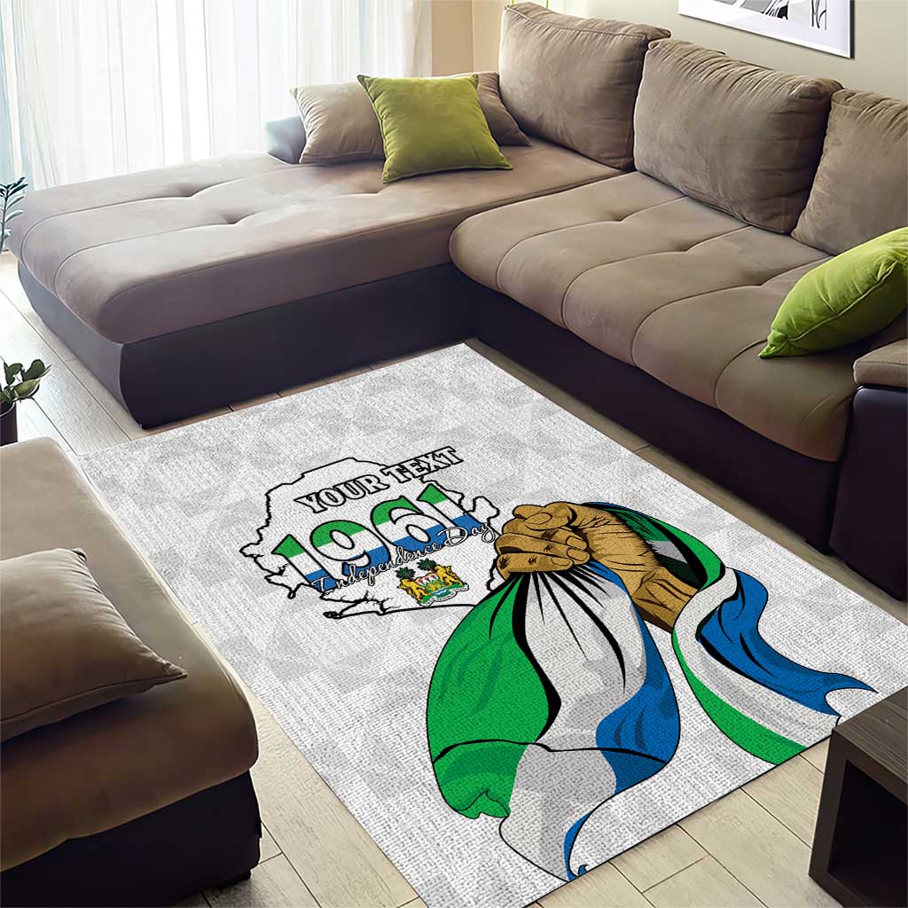 Personalised Happy Independence Sierra Leone Area Rug April 27th LT15
