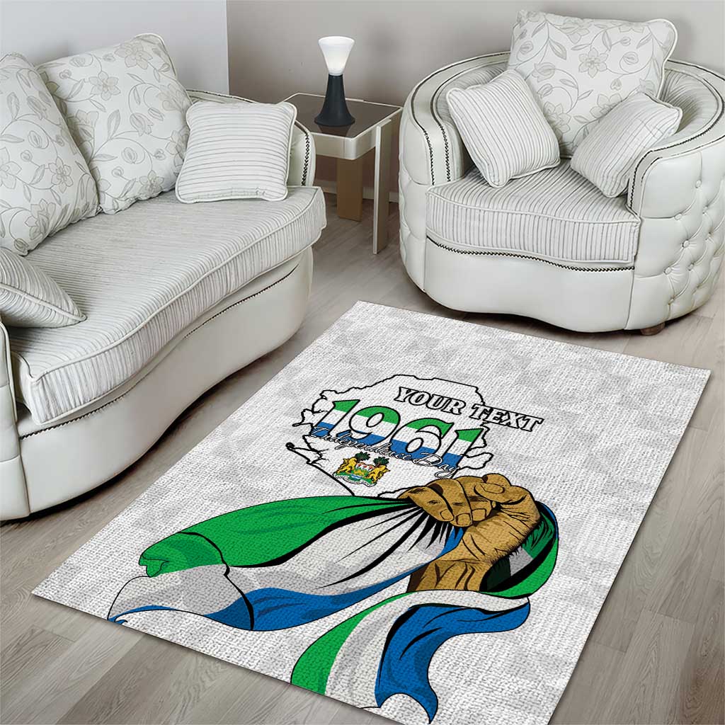 Personalised Happy Independence Sierra Leone Area Rug April 27th LT15