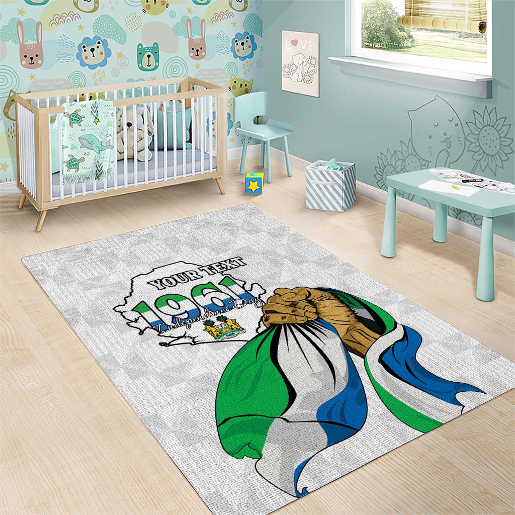Personalised Happy Independence Sierra Leone Area Rug April 27th LT15