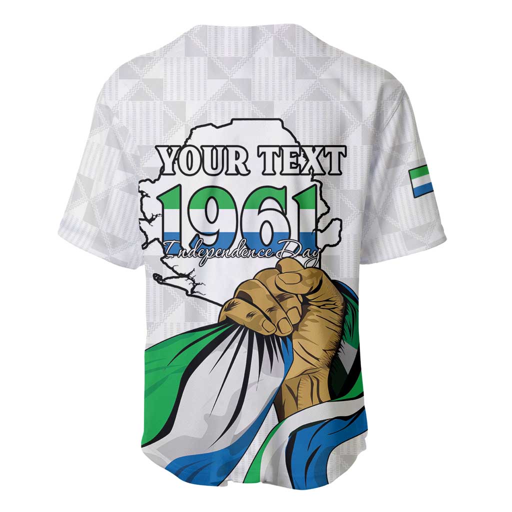 Personalised Happy Independence Sierra Leone Baseball Jersey April 27th LT15