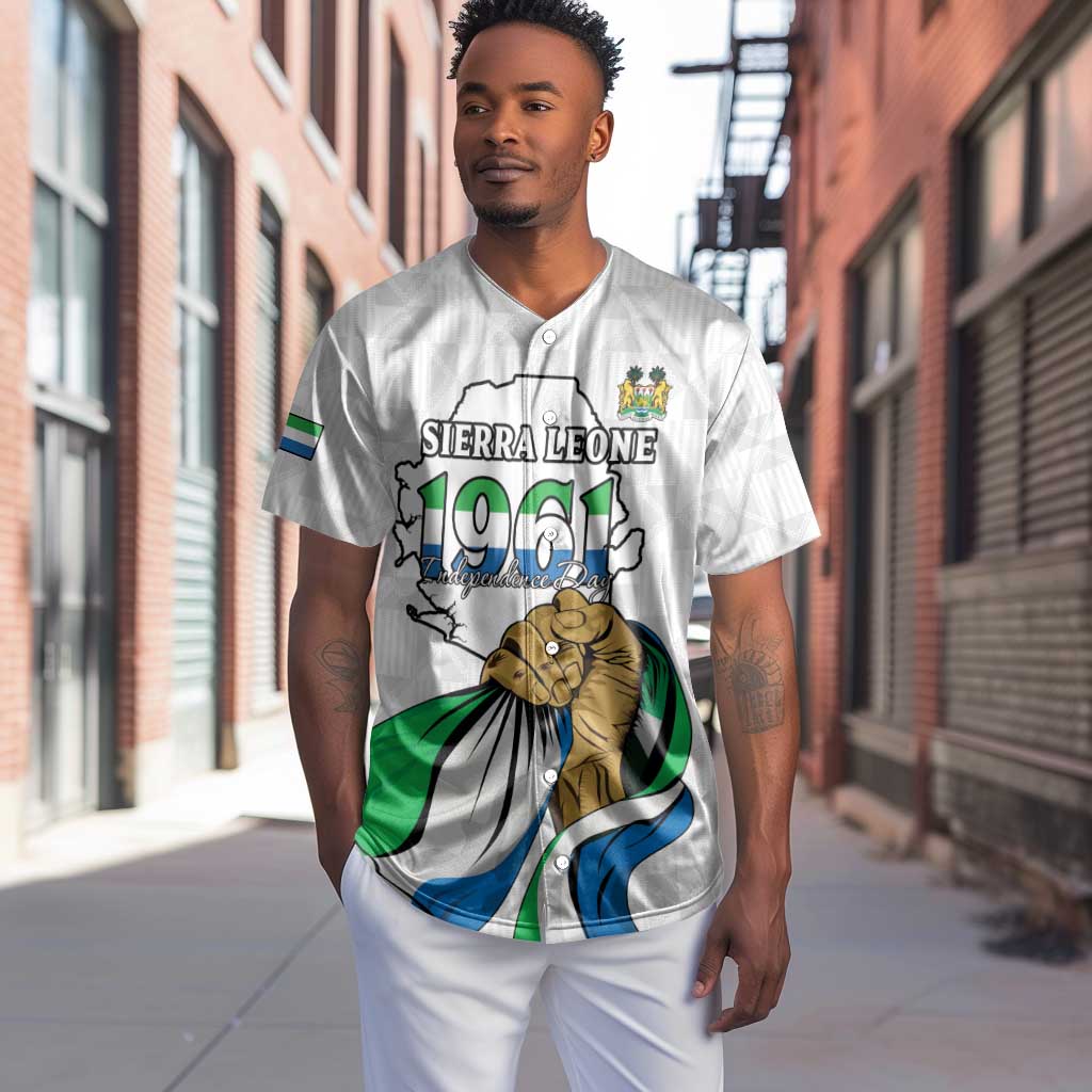 Personalised Happy Independence Sierra Leone Baseball Jersey April 27th LT15
