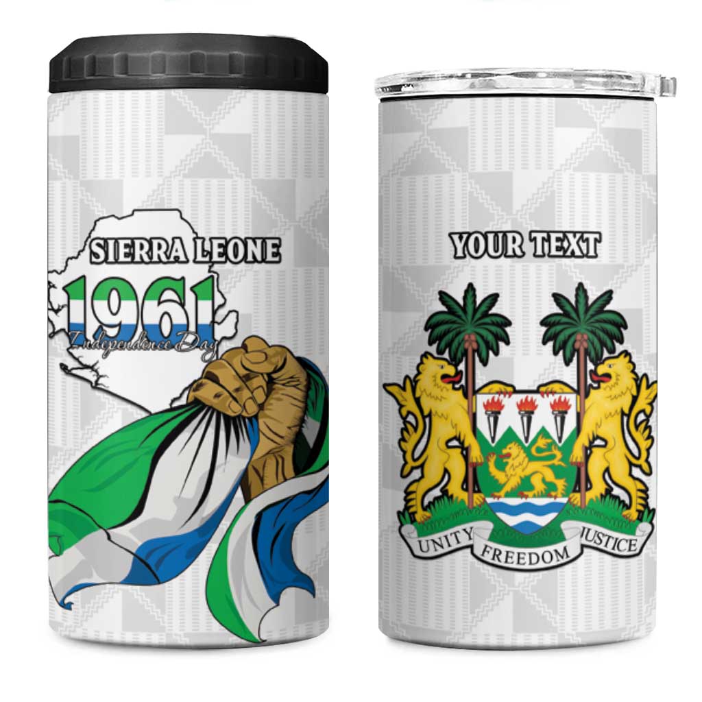 Personalised Happy Independence Sierra Leone 4 in 1 Can Cooler Tumbler April 27th LT15
