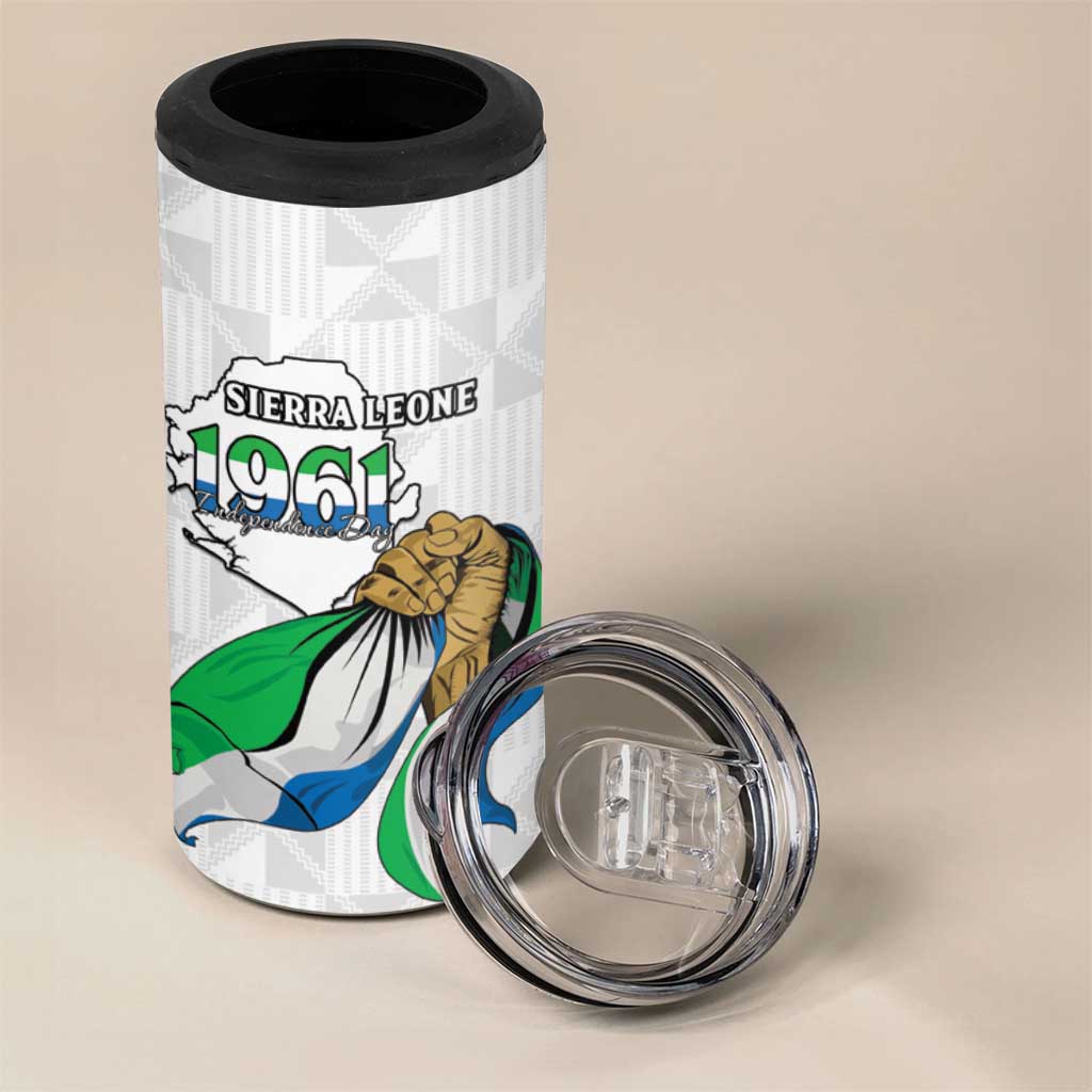 Personalised Happy Independence Sierra Leone 4 in 1 Can Cooler Tumbler April 27th LT15