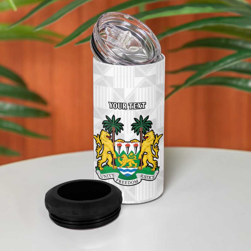 Personalised Happy Independence Sierra Leone 4 in 1 Can Cooler Tumbler April 27th LT15
