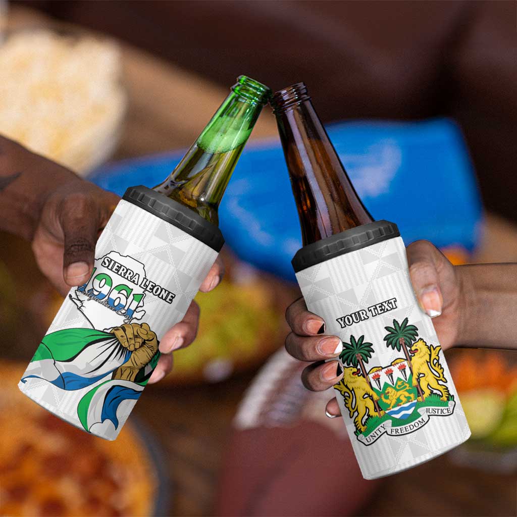 Personalised Happy Independence Sierra Leone 4 in 1 Can Cooler Tumbler April 27th LT15