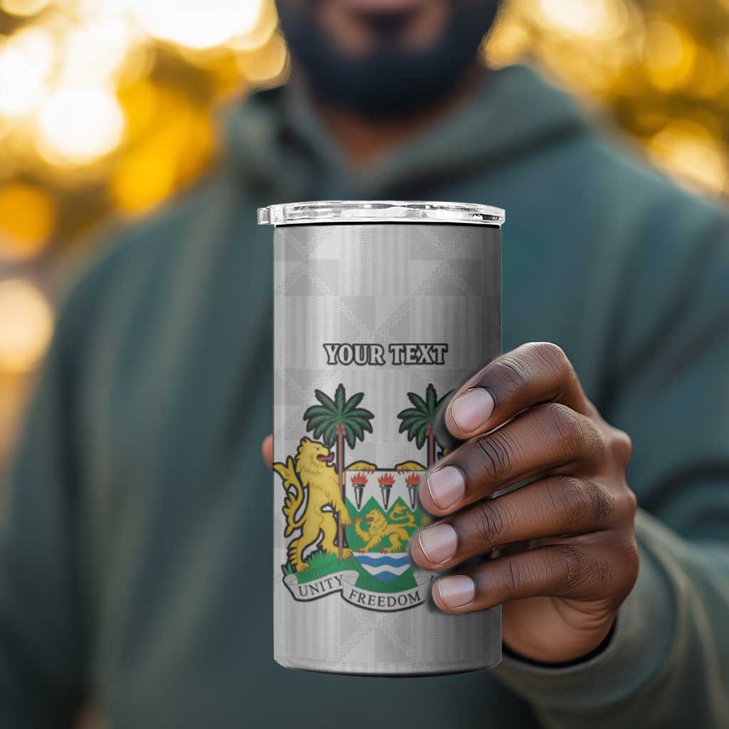 Personalised Happy Independence Sierra Leone 4 in 1 Can Cooler Tumbler April 27th LT15