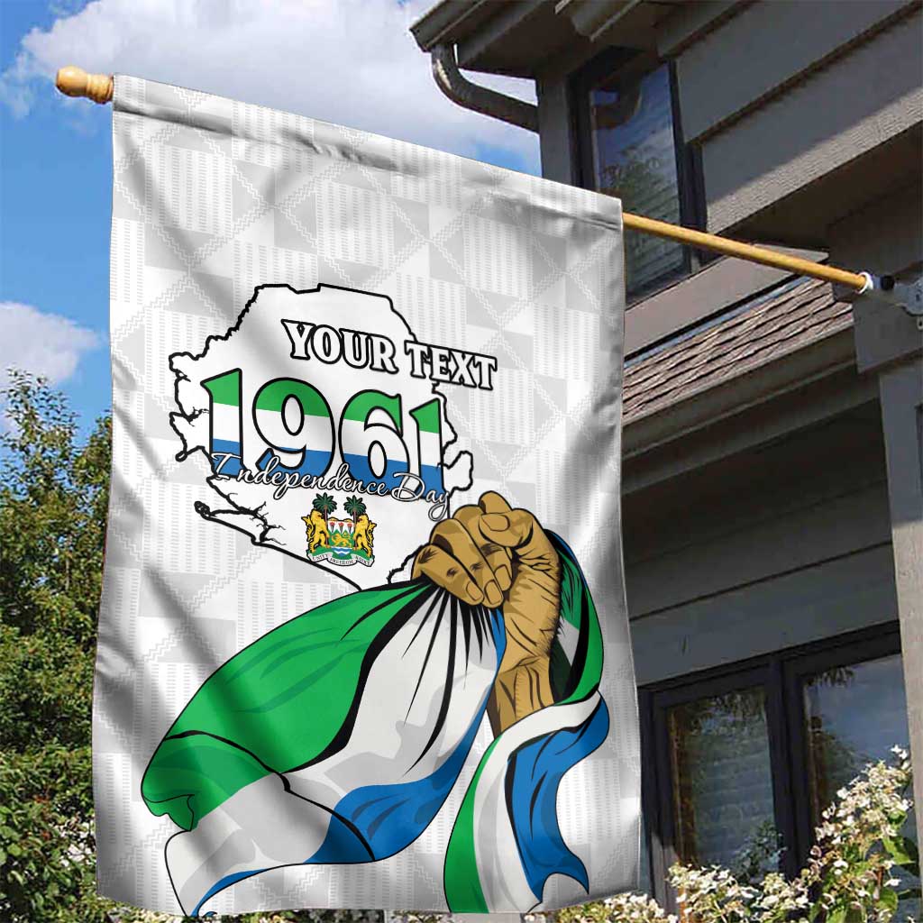 Personalised Happy Independence Sierra Leone Garden Flag April 27th LT15