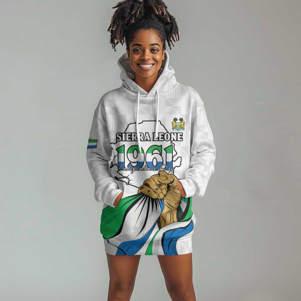 Personalised Happy Independence Sierra Leone Hoodie Dress April 27th LT15