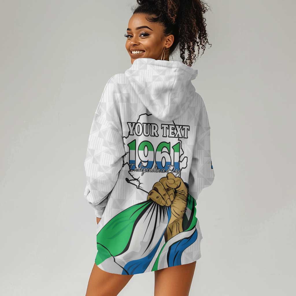 Personalised Happy Independence Sierra Leone Hoodie Dress April 27th LT15