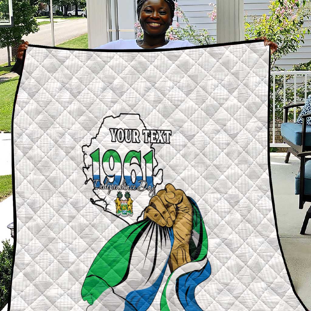 Personalised Happy Independence Sierra Leone Quilt April 27th LT15
