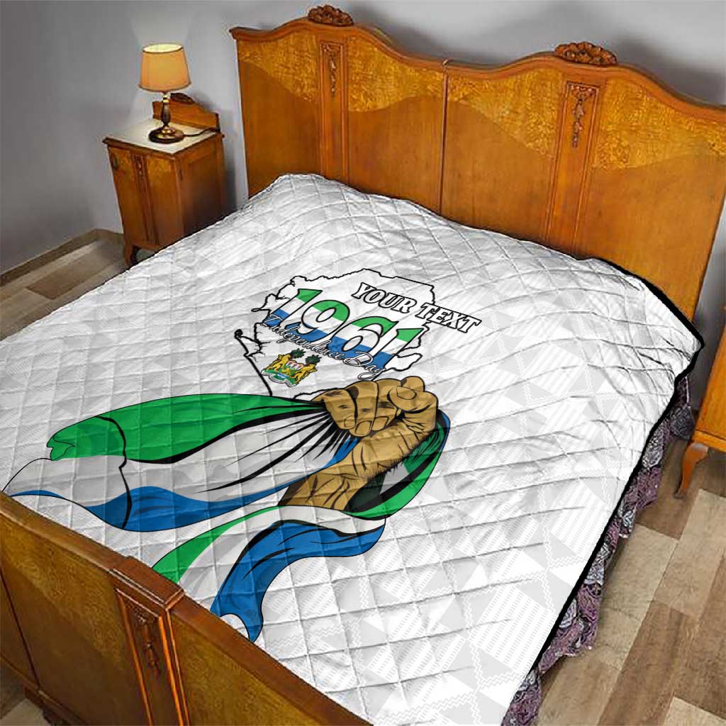 Personalised Happy Independence Sierra Leone Quilt April 27th LT15