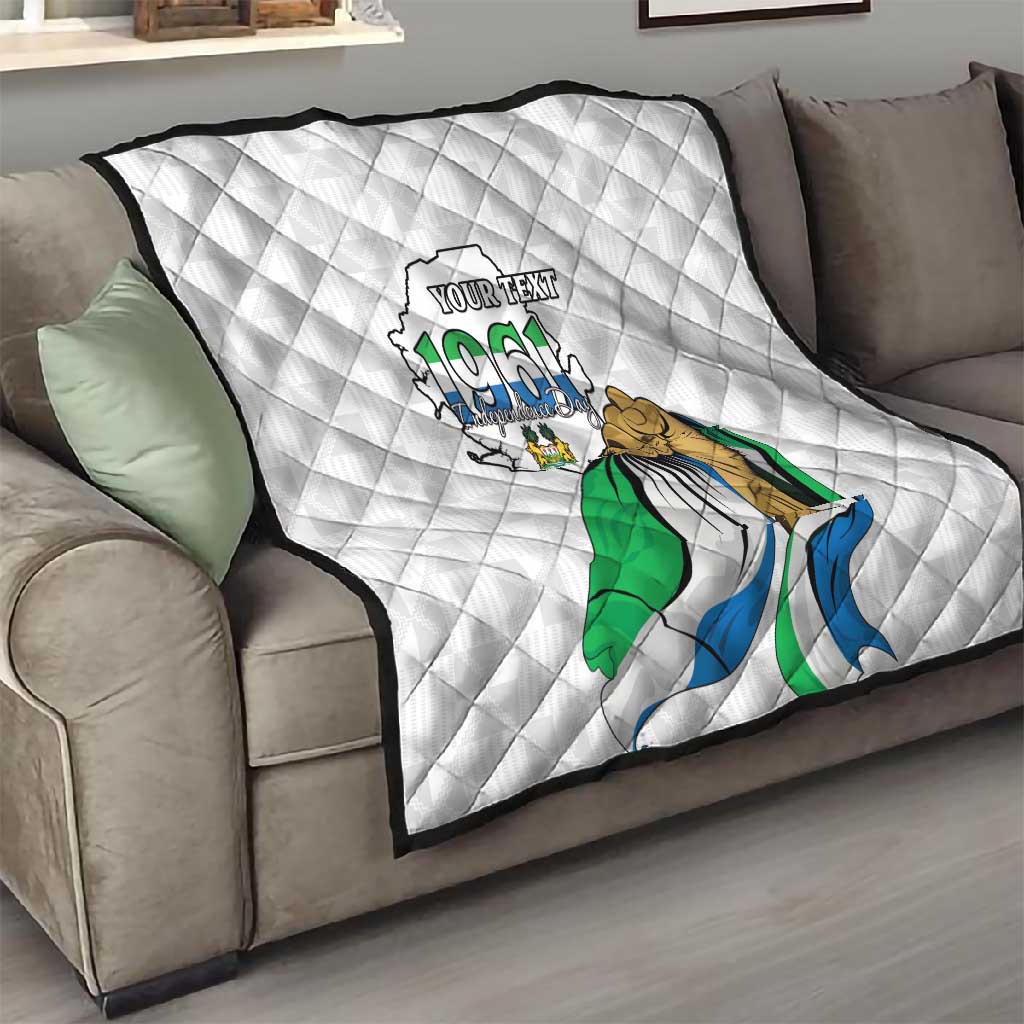 Personalised Happy Independence Sierra Leone Quilt April 27th LT15
