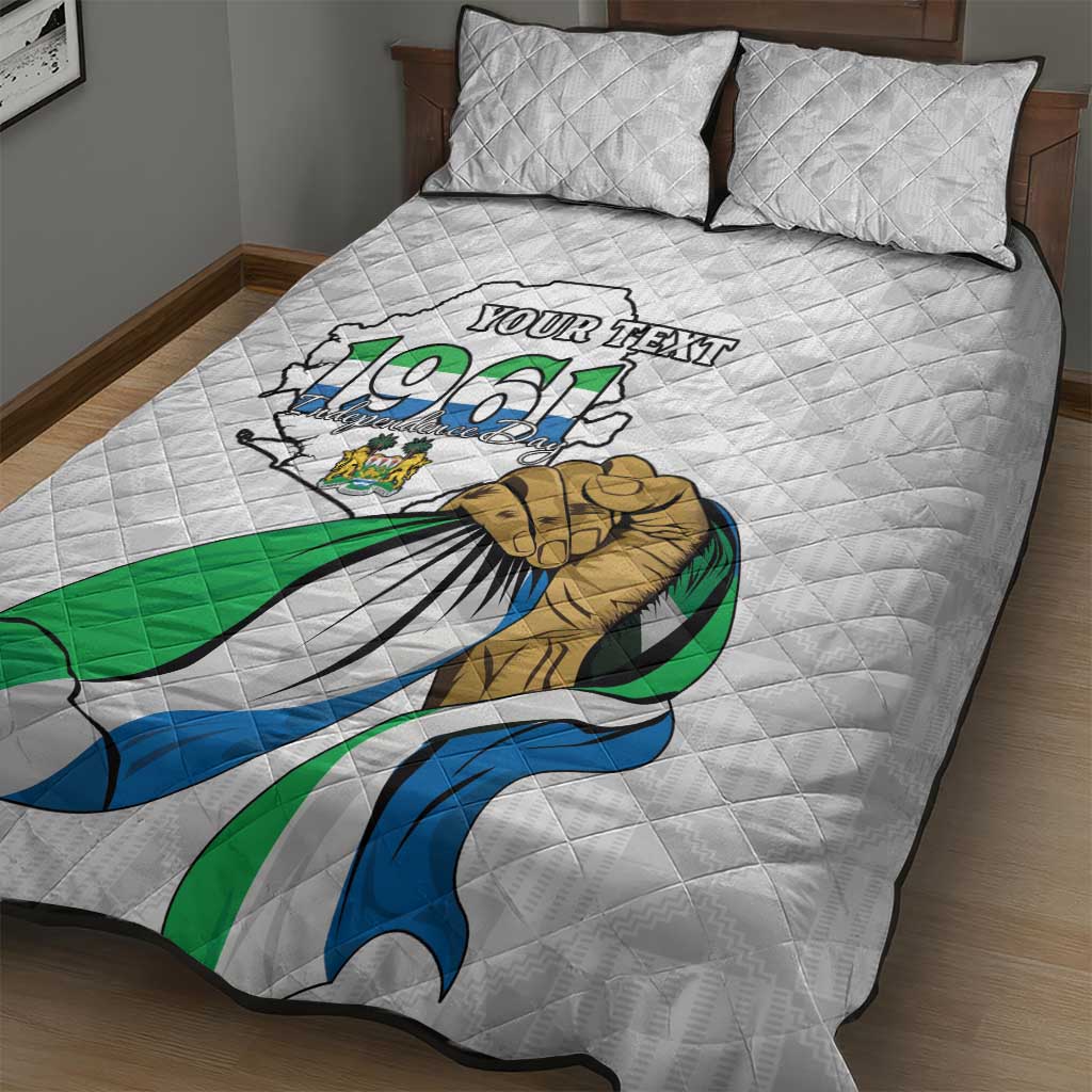 Personalised Happy Independence Sierra Leone Quilt Bed Set April 27th LT15