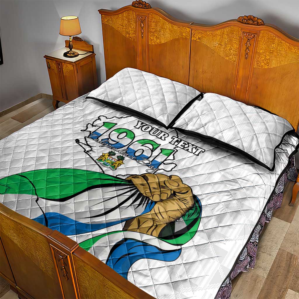 Personalised Happy Independence Sierra Leone Quilt Bed Set April 27th LT15