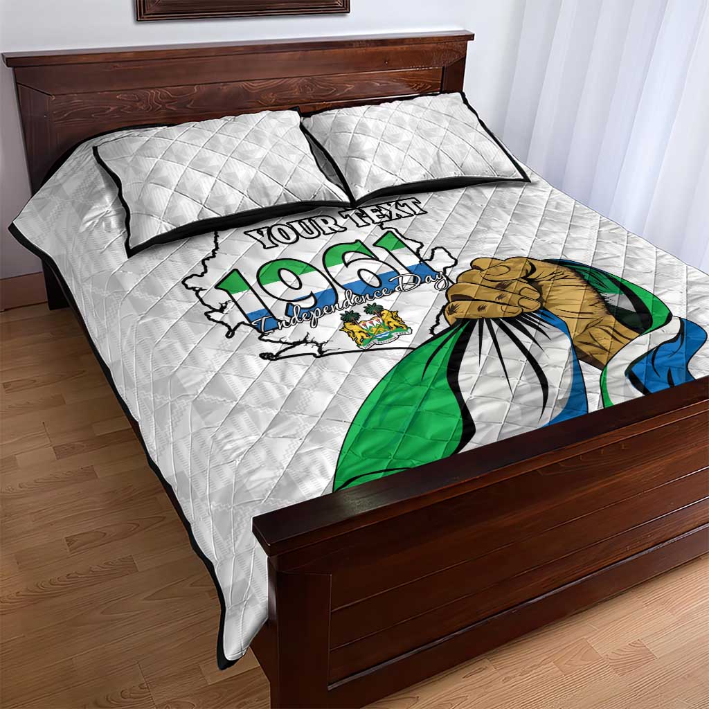 Personalised Happy Independence Sierra Leone Quilt Bed Set April 27th LT15