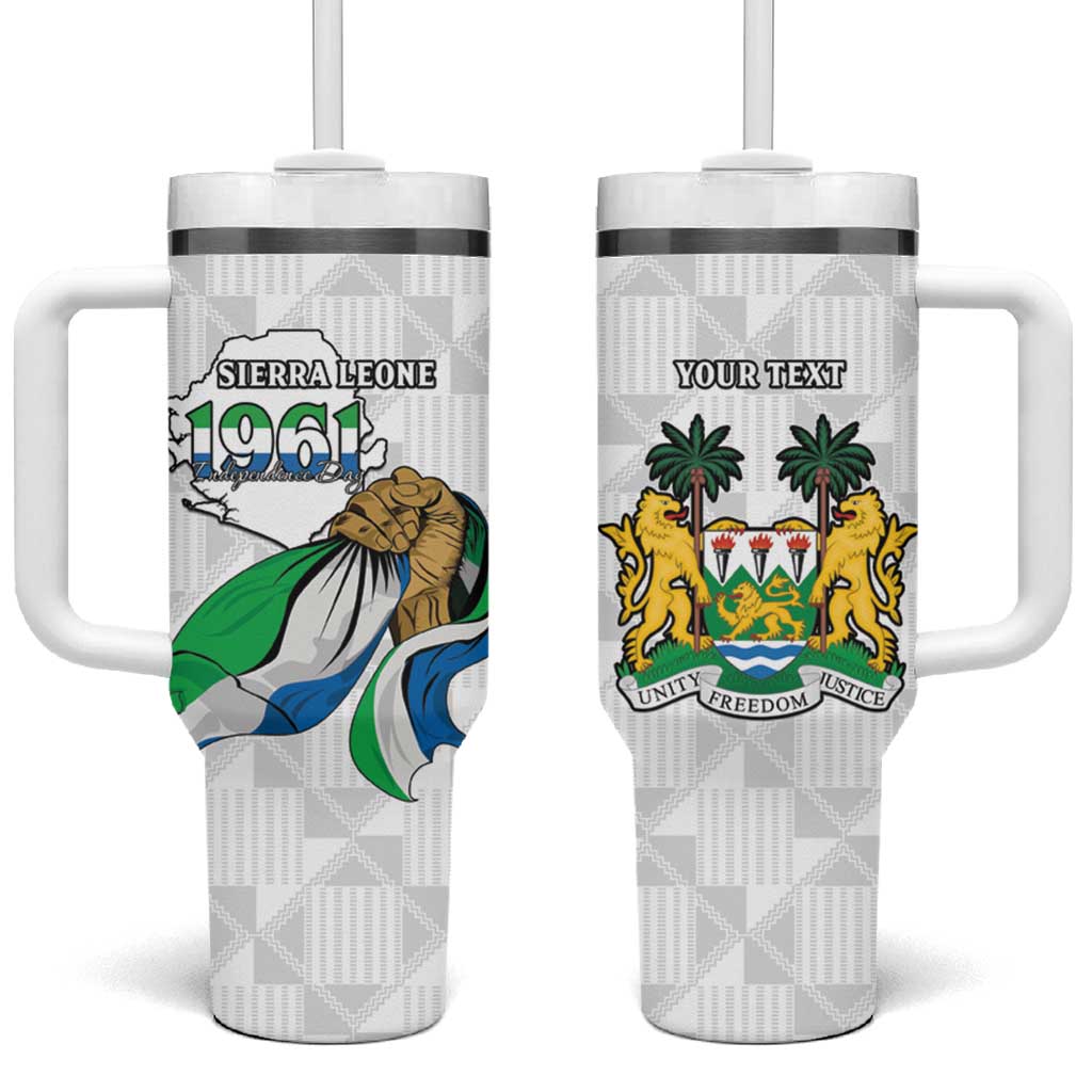 Personalised Happy Independence Sierra Leone Tumbler With Handle April 27th LT15