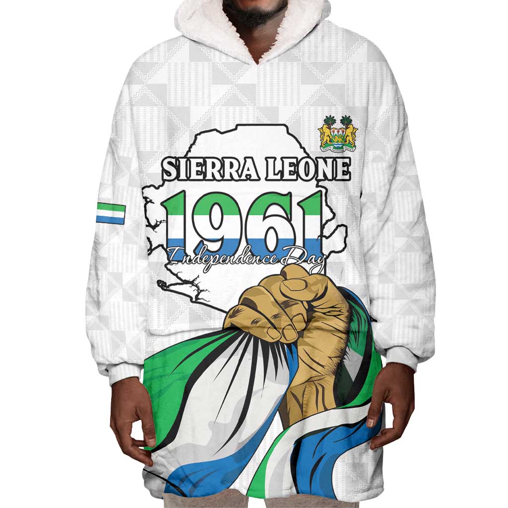 Personalised Happy Independence Sierra Leone Wearable Blanket Hoodie April 27th LT15