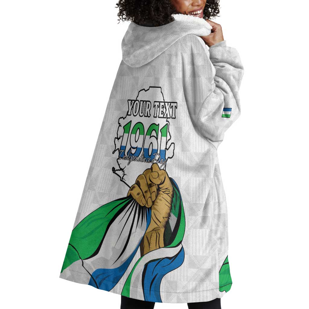 Personalised Happy Independence Sierra Leone Wearable Blanket Hoodie April 27th LT15