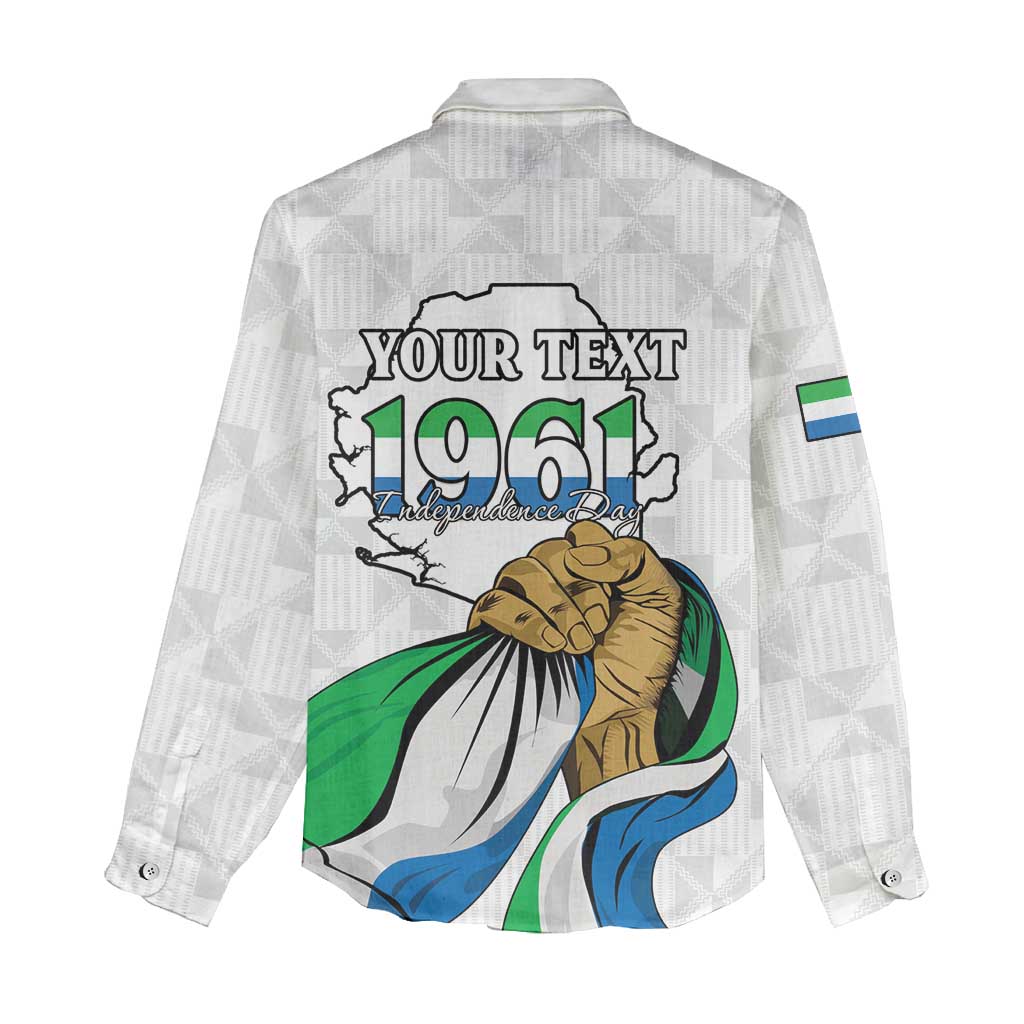 Personalised Happy Independence Sierra Leone Women Casual Shirt April 27th LT15