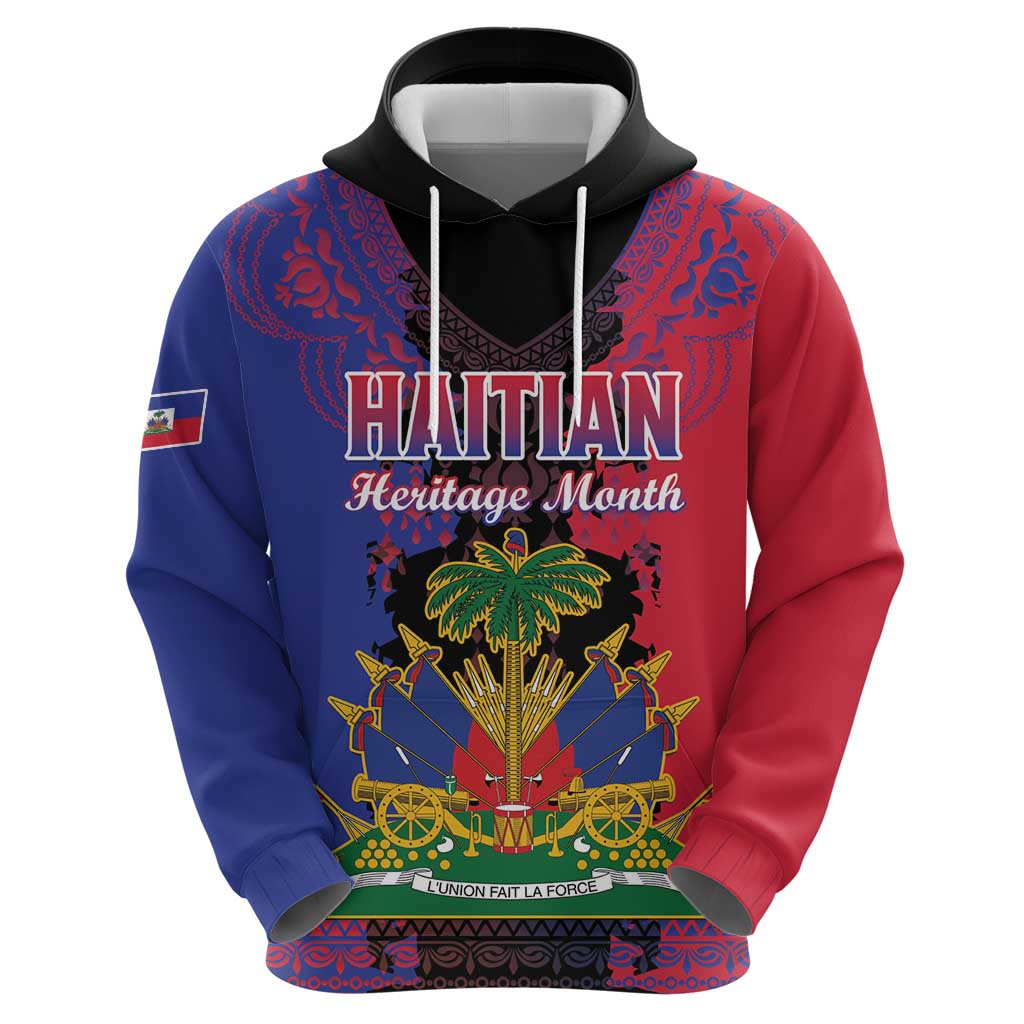 Personalised Haitian Heritage Month Hoodie Citadelle Laferriere Dashiki Pattern LT15