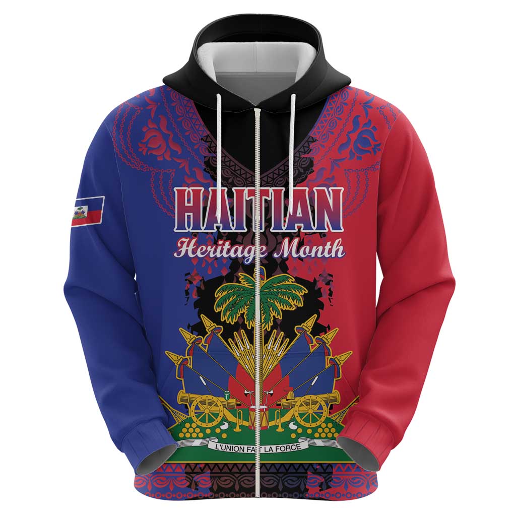 Personalised Haitian Heritage Month Hoodie Citadelle Laferriere Dashiki Pattern LT15