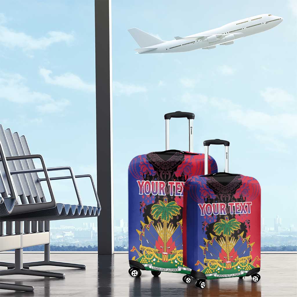 Personalised Haitian Heritage Month Luggage Cover Citadelle Laferriere Dashiki Pattern LT15