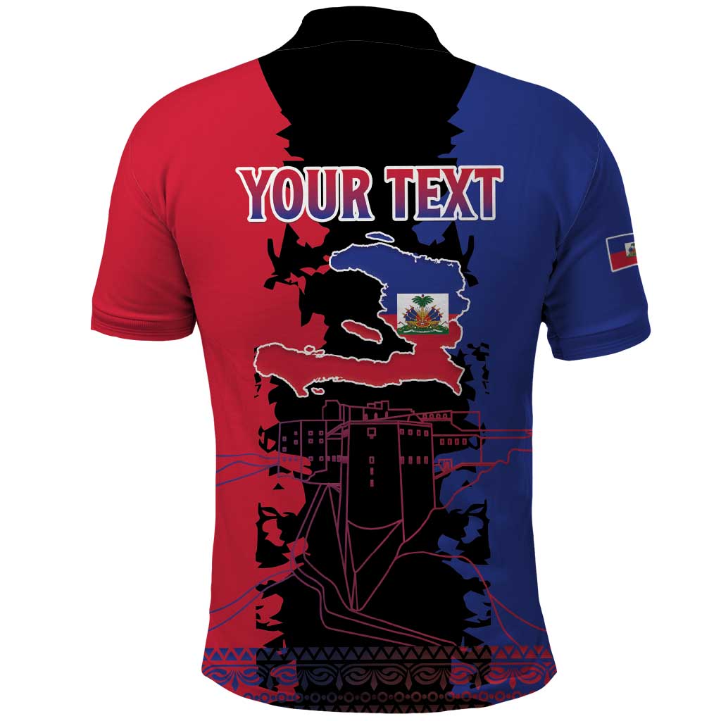 Personalised Haitian Heritage Month Polo Shirt Citadelle Laferriere Dashiki Pattern LT15