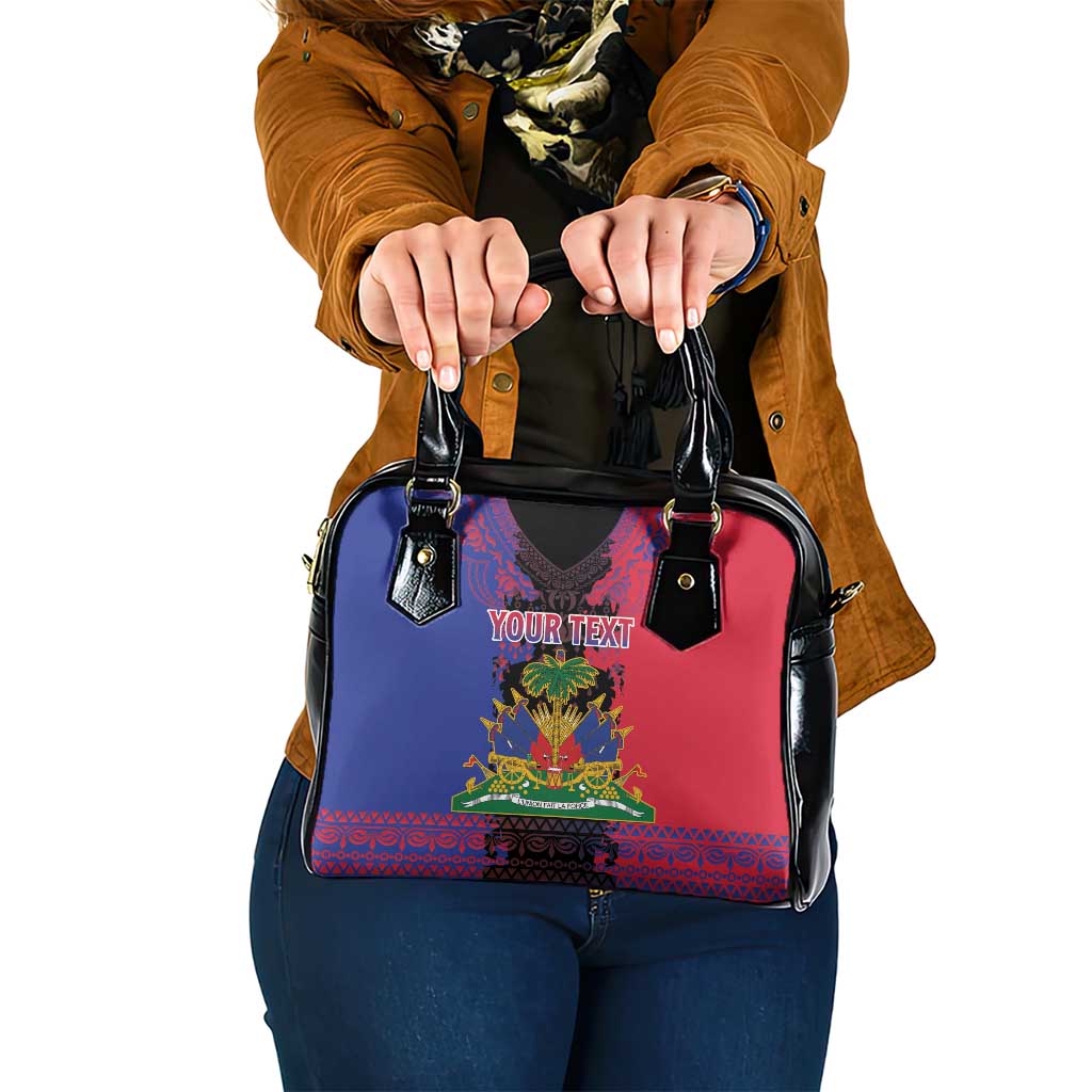 Personalised Haitian Heritage Month Shoulder Handbag Citadelle Laferriere Dashiki Pattern LT15