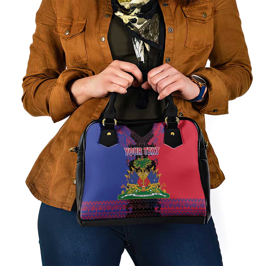 Personalised Haitian Heritage Month Shoulder Handbag Citadelle Laferriere Dashiki Pattern LT15