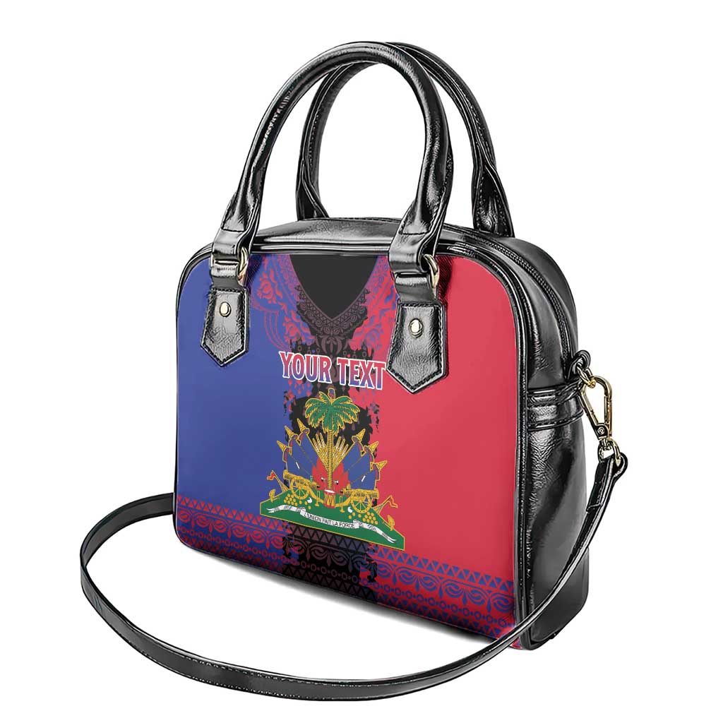 Personalised Haitian Heritage Month Shoulder Handbag Citadelle Laferriere Dashiki Pattern LT15