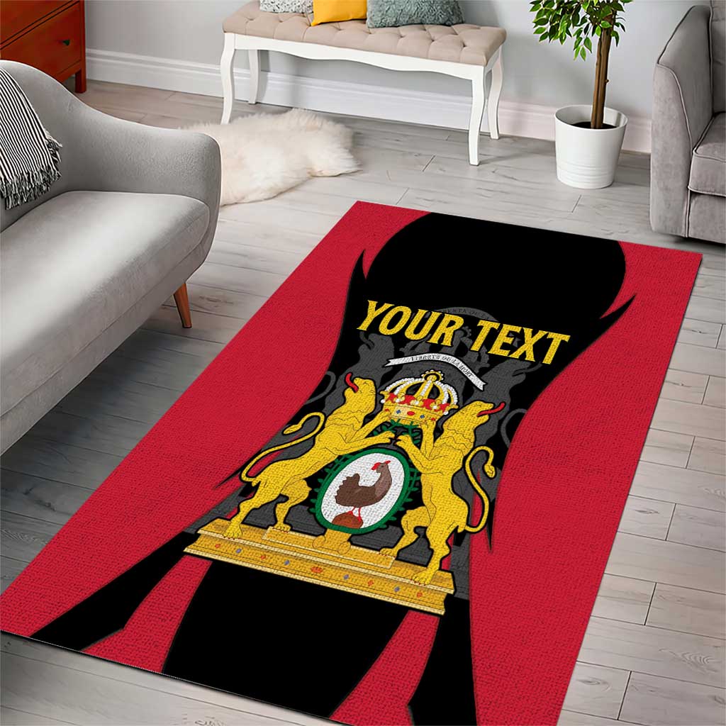 Personalised First Empire Of Haiti Area Rug Coat Of Arms Sporty Style LT15