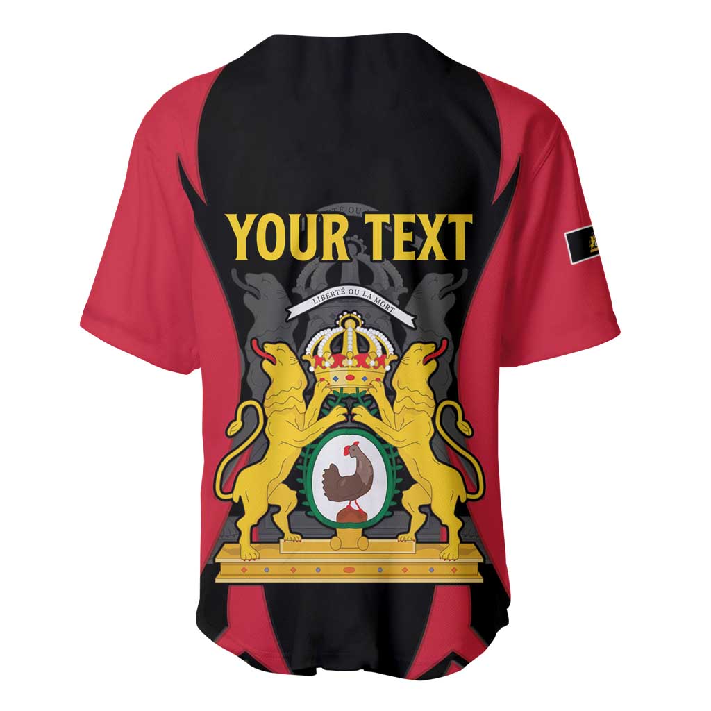 Personalised First Empire Of Haiti Baseball Jersey Coat Of Arms Sporty Style LT15