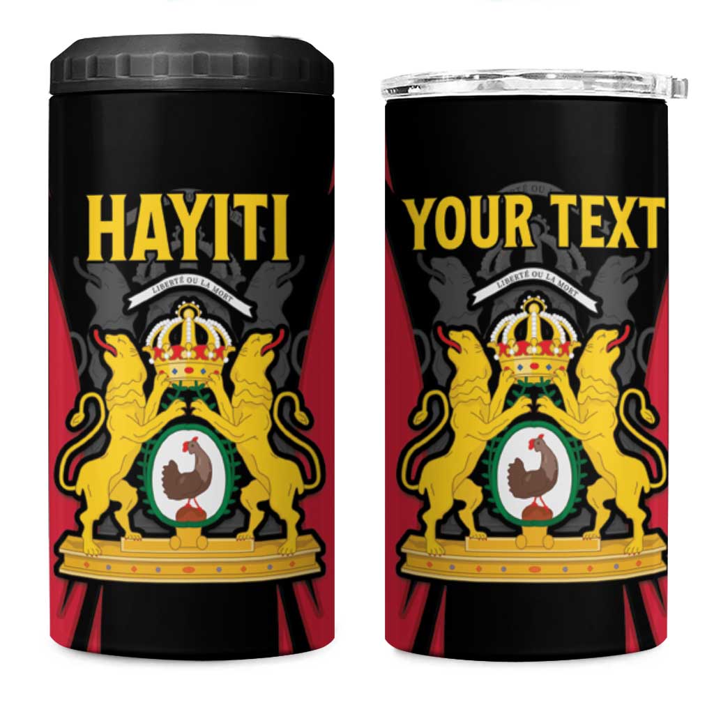 Personalised First Empire Of Haiti 4 in 1 Can Cooler Tumbler Coat Of Arms Sporty Style LT15