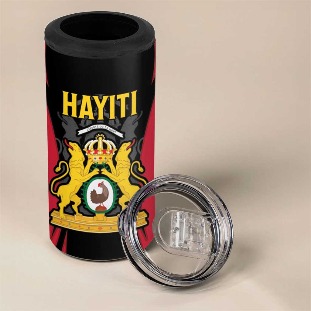 Personalised First Empire Of Haiti 4 in 1 Can Cooler Tumbler Coat Of Arms Sporty Style LT15
