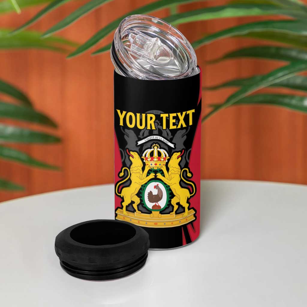 Personalised First Empire Of Haiti 4 in 1 Can Cooler Tumbler Coat Of Arms Sporty Style LT15