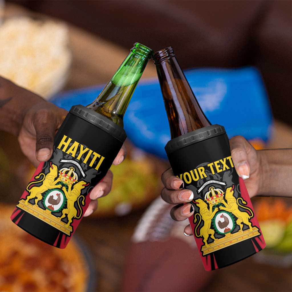 Personalised First Empire Of Haiti 4 in 1 Can Cooler Tumbler Coat Of Arms Sporty Style LT15