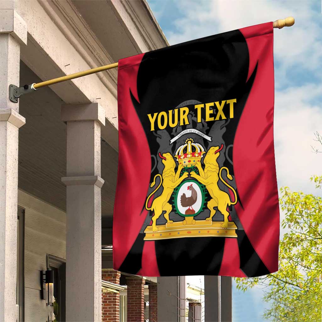 Personalised First Empire Of Haiti Garden Flag Coat Of Arms Sporty Style LT15
