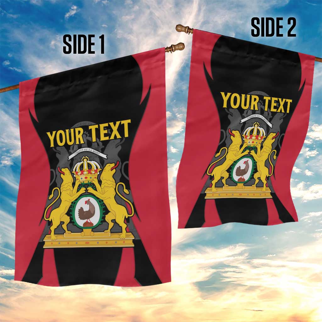 Personalised First Empire Of Haiti Garden Flag Coat Of Arms Sporty Style LT15