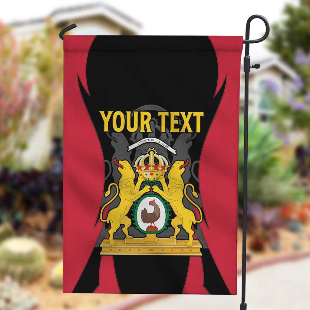 Personalised First Empire Of Haiti Garden Flag Coat Of Arms Sporty Style LT15